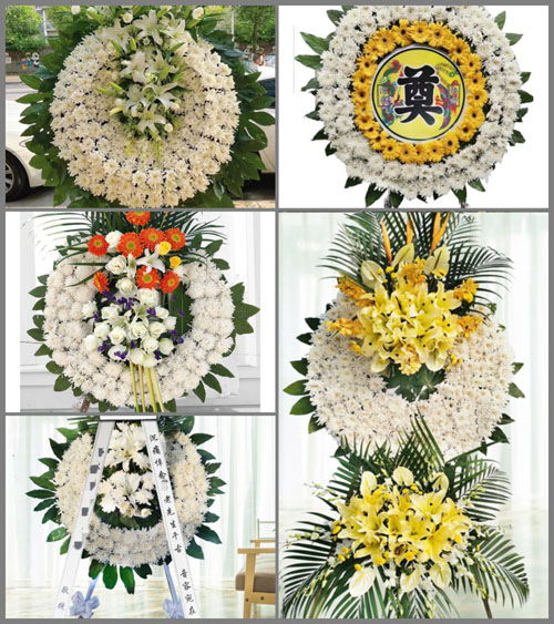 江苏常州武进区湖塘镇与宁村花圈速递